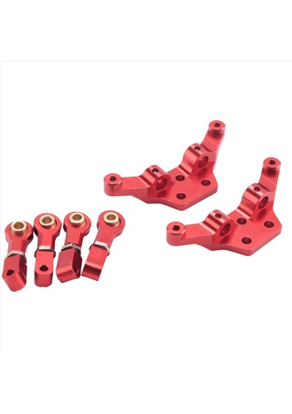 2 Set Metal Yükseltilmiş Parçalar Direksiyon Kupası Salıncak Kolu Şok Emici Plaka Wltoys Için Set P929 P939 K969 K979 K989 K999 Kırmızı (Yurt Dışından)