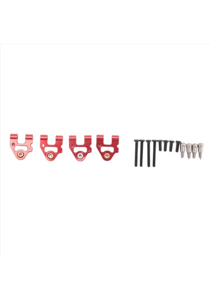 2 Set Metal Yükseltilmiş Parçalar Direksiyon Kupası Salıncak Kolu Şok Emici Plaka Wltoys Için Set P929 P939 K969 K979 K989 K999 Kırmızı (Yurt Dışından) modelleri