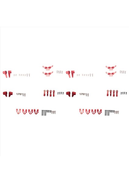 2 Set Metal Yükseltilmiş Parçalar Direksiyon Kupası Salıncak Kolu Şok Emici Plaka Wltoys Için Set P929 P939 K969 K979 K989 K999 Kırmızı (Yurt Dışından) fırsatları