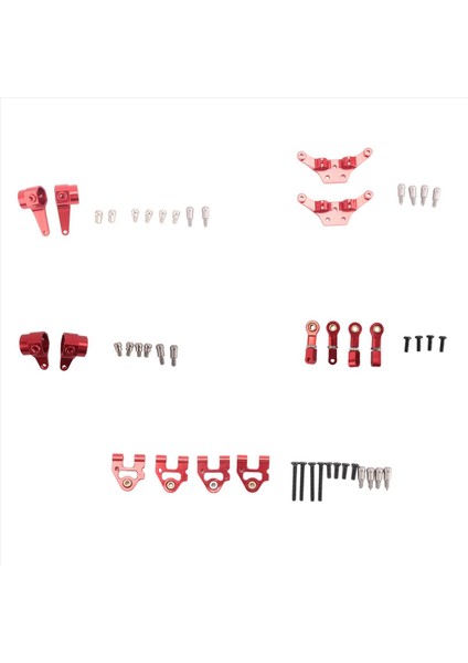 2 Set Metal Yükseltilmiş Parçalar Direksiyon Kupası Salıncak Kolu Şok Emici Plaka Wltoys Için Set P929 P939 K969 K979 K989 K999 Kırmızı (Yurt Dışından) indirimleri