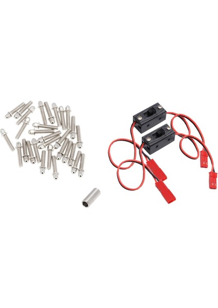 30PC 1 9 2 2 Tekerlek Rim Imparatorluk M3 Eksenel SCX10 AXI03007 Için Vida B &amp 2 Pcs Açık/kapalı Güç Anahtarı Alıcı Jst Bağlayıcısı (Yurt Dışından)