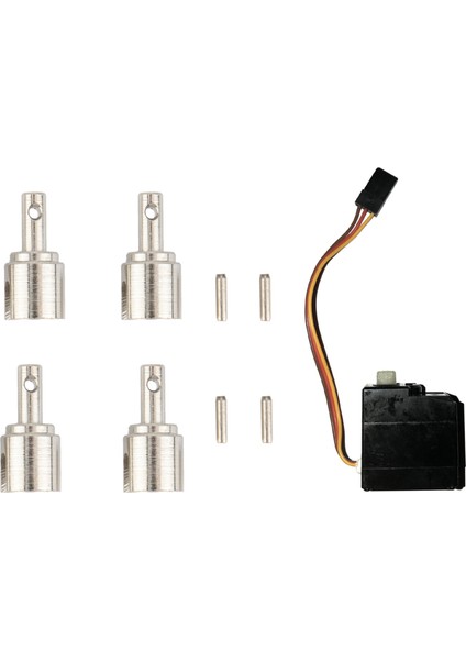 2 Set Rc Araba Parçası 1 Set Metal Diferansiyel Kupa ve 1 Pcs 3 Tel Fırçasız Servo (Yurt Dışından)