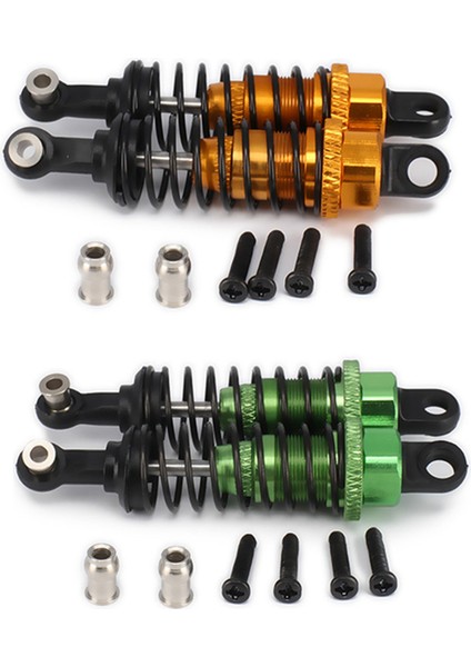 4 Adet Yağ Ayarlanabilir 65MM Şok Emici Damper Rc Araba 1/18 Wltoys Hpı Hpı Hsp Traxxas Losi Tamiya Yeşil ve Sarı (Yurt Dışından)