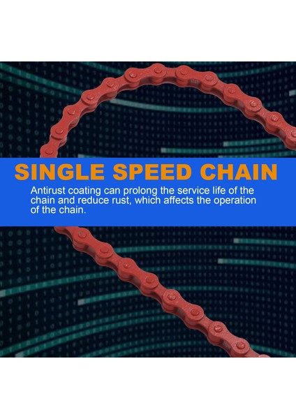 Bisiklet Mtb Bmx Yol Bisikleti 1/2 &quot x 1/8&quot Fixed Zincir Tek Hızlı 96 Bağlantı Kırmızı (Yurt Dışından) fırsatları