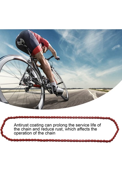 Bisiklet Mtb Bmx Yol Bisikleti 1/2 &quot x 1/8&quot Fixed Zincir Tek Hızlı 96 Bağlantı Kırmızı (Yurt Dışından) indirimleri