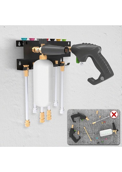 Basınçlı Yıkayıcı Tabancası Tutucu Duvar Montajı Köpük Top Tutucu Basınçlı Yıkayıcı Değnek/nozum Ipuçları Için Takım Depolama Rafı (Yurt Dışından) fiyatları