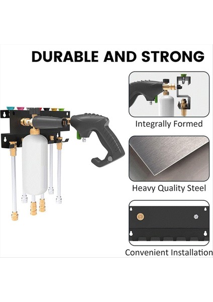Basınçlı Yıkayıcı Tabancası Tutucu Duvar Montajı Köpük Top Tutucu Basınçlı Yıkayıcı Değnek/nozum Ipuçları Için Takım Depolama Rafı (Yurt Dışından) modelleri