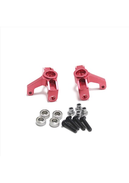 4pcs Metal Direksiyon Kupası Ön Tekerlek Koltuğu Rulmanlı Yükseltme Parçaları Wltoys 144001 1/14 Rc Araba Kırmızı (Yurt Dışından) fiyatları