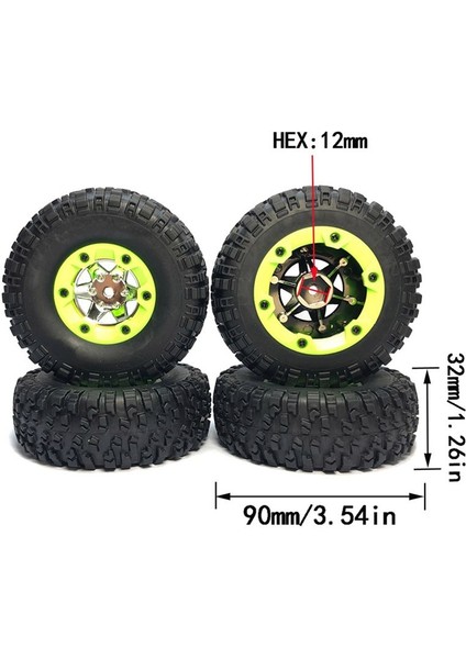 4pcs 90X32MM Wltoys Için Lastik Tekerlek Lastiği 144001 144010 124007 124016 124018 124019 12428 12423 12427 Rc Araba Araba Yükseltme Parçaları (Yurt Dışından) fiyatları