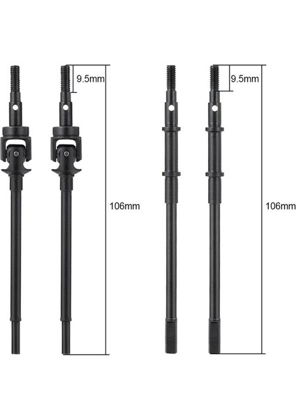 2pcs Çelik Metal Arka Aks Şaftı Eksenel SCX10 Iı 90046 1/10 Rc Paletli Araç AR44 Axle Yükseltme Parçaları (Yurt Dışından) fırsatları