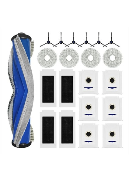 ECOVACS için T30 Pro / T30 Pro Omni / Yeedi M12 Pro+ Ana Silindir Yan Fırça Hepa Filtre Mop Padleri Toz Torbaları Yedek Parçalar (Yurt Dışından) fiyatları