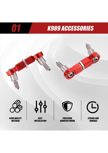 Wltoys Için Metal Arka Bilyalı Çubuğu Bağlantı Çubuğu K969 K979 K989 K999 P929 P939 1/28 Rc Araba Parçalar Aksesuarları Kırmızı (Yurt Dışından) fırsatları