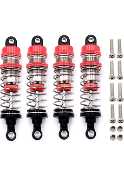 4pcs Metal Yağ Şoku Emici Damper Wltoys 144001 144010 124007 124016 124017 124018 1240190 Rc Araba Parçaları Kırmızı (Yurt Dışından)