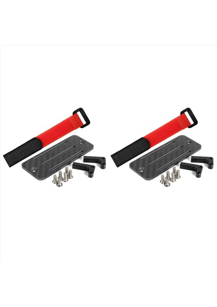 Eksenel SCX10 Capra 1/10 Rc Araç Şasisi Için 2x Karbon Fiber Pil Tepsi Esc Alıcı Montajı Alt Ağırlık Merkezi Raylar (Yurt Dışından)