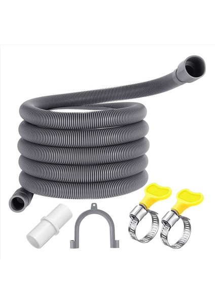 2x Çamaşır Makinesi Tahliye Hortumu 10 Ft Esnek Bulaşık Tahliye Hortumu Uzatma Kitleri Oluklu Yıkayıcı Deşarj Hortumu (Yurt Dışından) modelleri