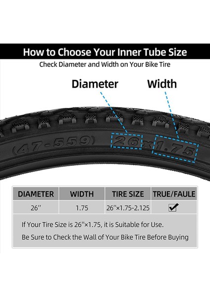 4pcs 26 Inç x 1 75/1 95/2 10/2 125 Bisiklet Lastik Mtb Bisiklet Iç Tüp Schrader Valf Bisiklet Aksesuarları (Yurt Dışından) modelleri