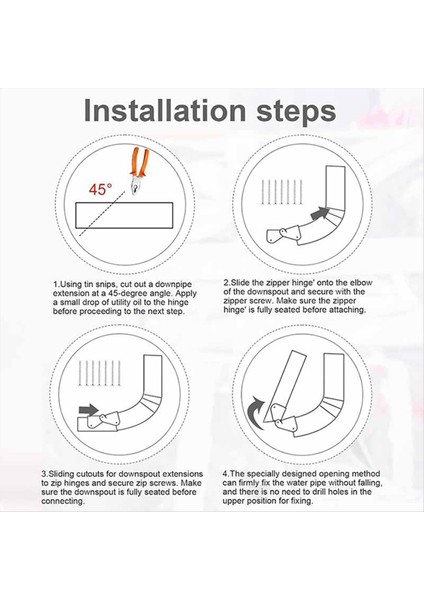 Oluk Iniş Borusu Menteşe 3 Pack Iniş Borusu Flip-Up Menteşe Yağmur Oluk Aksesuarları Iniş Borusu Uzatma Menteşe (Yurt Dışından) fırsatları