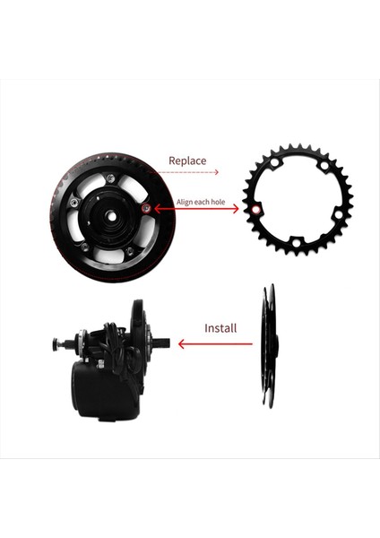 Tongsheng Tsdz2 Tsdz-2b Orta Motoru Için 34T Elektrikli Bisiklet Bisiklet E-Bisiklet Zincir Yüzük Tekerlek Aksesuarları (Yurt Dışından) fırsatları