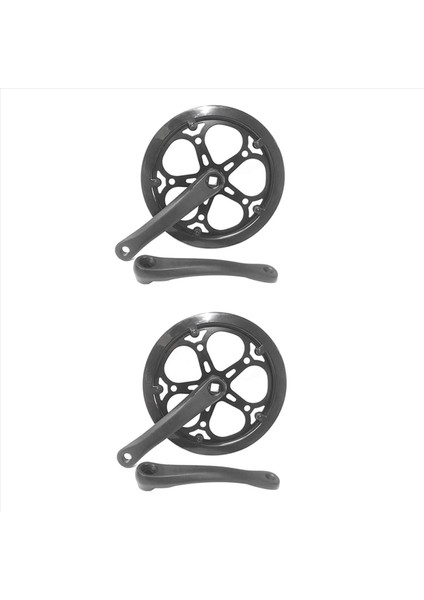 2x Bisiklet Katlanır Bisiklet Krankset 52T 170MM Bisiklet Krank Seti Diş Plakası Tek Hızlı Bisiklet Elmas Deliği (Yurt Dışından)