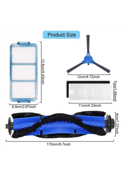 2set Yedek Parça Aksesuarları Eufy Robovac 11S 12 30C 15T 15C 35C Robotik Vakum Süpürücü (Yurt Dışından) fiyatları