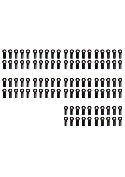 100PCS Metal M3 Bağlantı Rota Çubuk Uç Top Bağlantı 1/10 Rc Araç Paletli Eksenel SCX10 D90 D110 Tamiya CC01 Siyah (Yurt Dışından)
