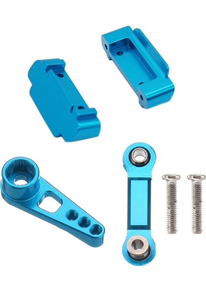 2pcs Wltoys A959-B A969-B Mavi ve 1set Metal 25T Direksiyon Servo Korna Kol + Metal Servo Dümen Çubuk (Yurt Dışından)