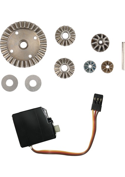 2 Set Rc Araç Parçası 1 Pcs 3 Tel Fırçasız Servo ve 1 Set Metal Diferansiyel Sürüş Dişlileri (Yurt Dışından)
