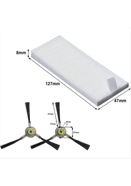 Lefant M210 M210S için Yedek Aksesuarlar M210B M213 Vakum Süpürge Filtre Yan Fırçası (Yurt Dışından) fiyatları