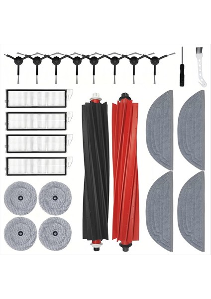 Roborock S8 Maxv Ultra S8 Max Ultra Robot Vakum Süpürücü Ana Yan Fırça Hepa Filtre Yedek Parçaları (Yurt Dışından)