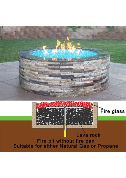 Doğal Gaz ve Propan Ateş Çukuru Şömine Ateş Çukuru Brülör Için 6 Inç Yuvarlak Ateş Çukuru Brülör Yüzüğü Kapalı ve Dış Mekan (Yurt Dışından) indirimleri