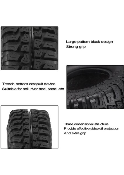 4pcs 100MM 1 9 1/10 Rc Prıgler Araç Traxxas Trx4 D90 Eksenel SCX10 Iıı Iıı Wraıth Redcat Mst (Yurt Dışından) fiyatları