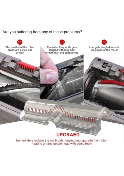 Dyson V7 V8 V10 V11 Vakum Ekleri Değiştirme Yedek Anti-Boğan Doğrudan Kafası Şeffaflık Kabuğu (Yurt Dışından) fırsatları