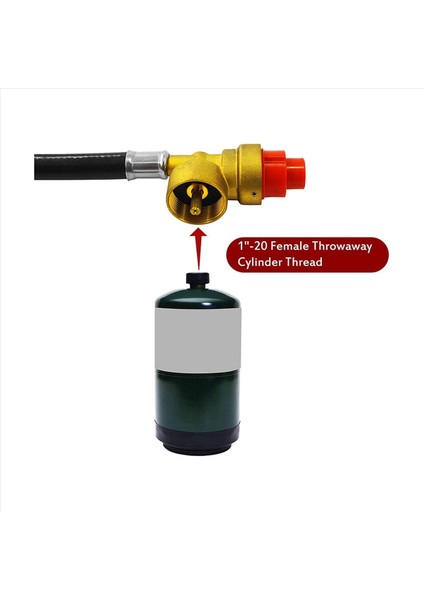 2x 26INCH Yakıt Propan Butan Gaz Taşınabilir Kamp Soba Yedek Regülatörü Hortum ile 1lb Bertaraf Şişesine Dönüştürme (Yurt Dışından) fırsatları