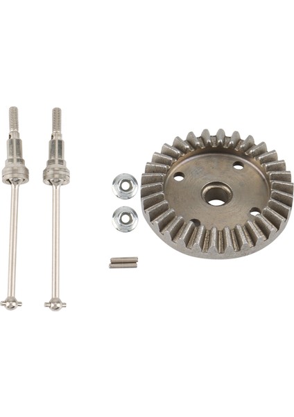 2 Set Rc Araç Parçası 1 Set Metal Arka Mili Dogbone &amp 1 Set Metal Diferansiyel Sürüş Dişlileri (Yurt Dışından)