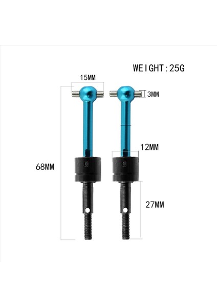8pcs Metal Evrensel Şaftı Tamıya TT01 TT02 TT01D TT01E TA04 1/10 Rc Araba Parçaları Mavi Için (Yurt Dışından) fiyatları