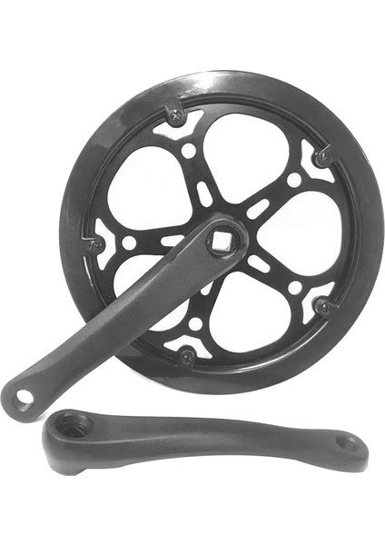 Bisiklet Katlanır Bisiklet Krankset 52T 170MM Bisiklet Krank Seti Diş Plakası Tek Hızlı Bisiklet Elmas Delik Fincan Aksesuarları (Yurt Dışından)