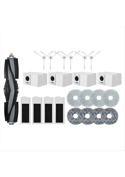 ECOVACS DEEBOT T20 OMNI T20E T20 Pro Robot Vakum Süpürge Ana Yan Fırça Hepa Filtre Mop Bez Tuz Torbası Aksesuarları (Yurt Dışından)