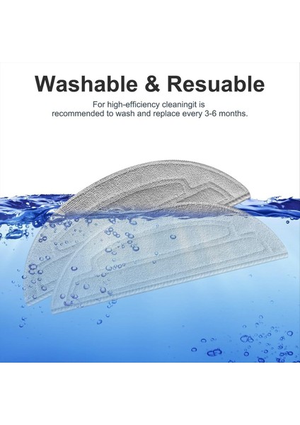 6pcs Moping Bezleri Roborock S8 MAXV Ultra / S8 Max Ultra Robot Vakum Süpürge Paspas Pedleri için Yedek Parçalar (Yurt Dışından) fırsatları