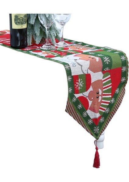Noel Ev Dekorasyon Malzemeleri Örme Kumaş Masa Runner (Yurt Dışından)