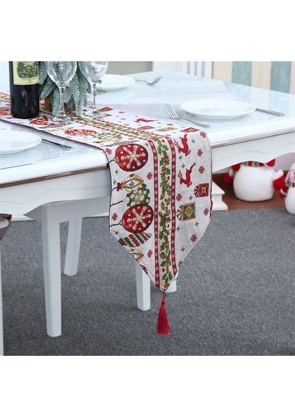 Noel Ev Dekorasyon Malzemeleri Örme Kumaş Masa Runner (Yurt Dışından) fırsatları