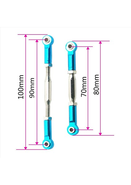 6pcs Metal Ayarlanabilir Direksiyon Bağlantısı Servo Bağlantı Çekme Çubuğu Traxxas Slash 4x4 5807 HQ727 1/10 Rc Araç Yükseltilmiş Parçalar 2 (Yurt Dışından) fırsatları