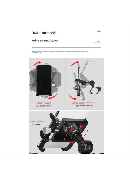 Gub Motosiklet Bisiklet Telefon Tutucu Alüminyum Alaşım Telefon Tutucu Dönebilir Ayarlanabilir Ayarlanabilen Kayma Bisiklet Aksesuarları (Yurt Dışından) fiyatları