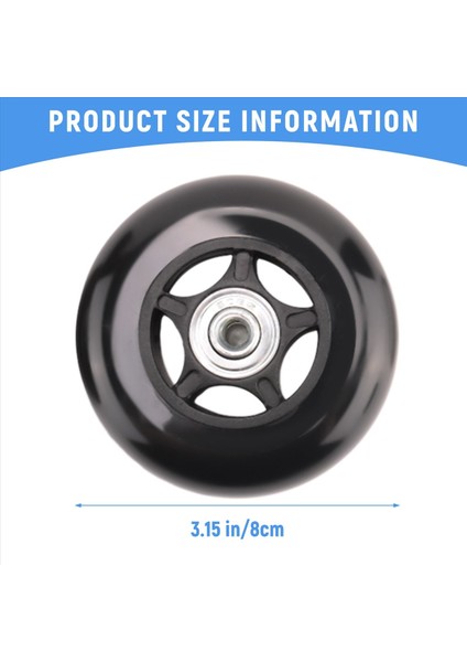 2 Set Bagaj Bavul Yedek Tekerlekler Od 80MM (Yurt Dışından) fırsatları