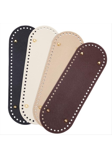 4pcs Torba Alt Taban Pedler 4 Renk Oval Tığ Işi Torba Dip Deri Deri Alt Şekillendirici Ped 10X4 7inch (Yurt Dışından)