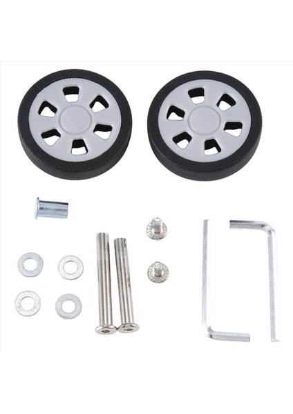 55X12MM Bagaj Tekerlekleri Yedek Aşınma Dayanıklı Pu Caster Bavul Yedek Tekerlekler Bagaj Tekerlekleri Evrensel 6mm 8mm (Yurt Dışından) modelleri