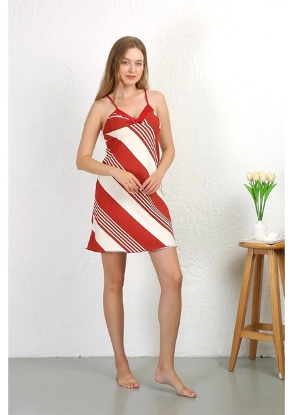 Kadın Ip Askılı Penye Gecelik modelleri