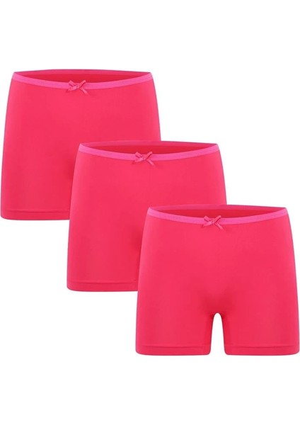 Kadın Penye 3lü Boxer Fuşya