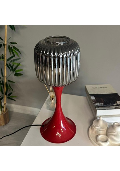 Soto Füme Cam Masa Lambası Dekoratif Abajur Çocuk Odası Başucu Lambası Okuma Lambası modelleri