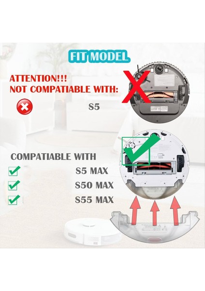 Roborock S5 S5 Max S50 Max S55MAX S6MAX Vakum Temizleyici Su Deposu, Toz Kutusu, Mop Bez ve Aksesuarlar (Yurt Dışından) modelleri