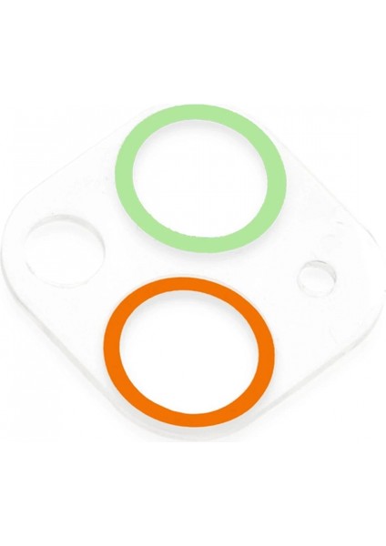 iPhone 13 Mini Renkli Kamera Lens Koruma Cam - Turuncu-Yeşil modelleri